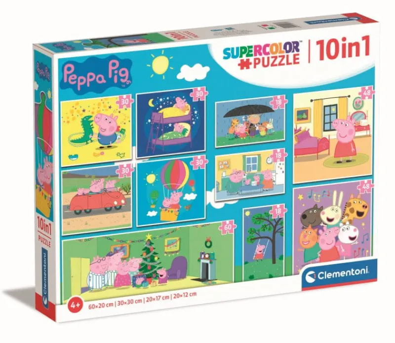 CLEMENTONI Puzzle 10w1 Świnka Peppa 20271
