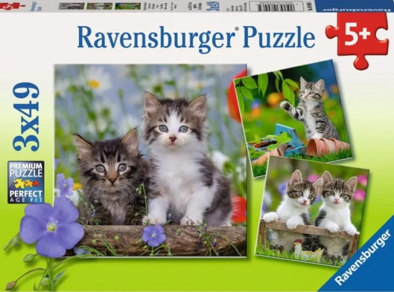 RAVENSBURGER Puzzle 3x49el - Kocięta -