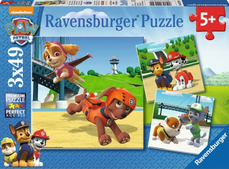 RAVENSBURGER Puzzle 3x49el - Psi Patrol -