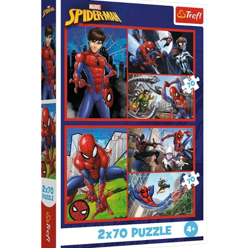 TREFL Puzzle 2x70el Pajęcze historie. Spiderman 34443