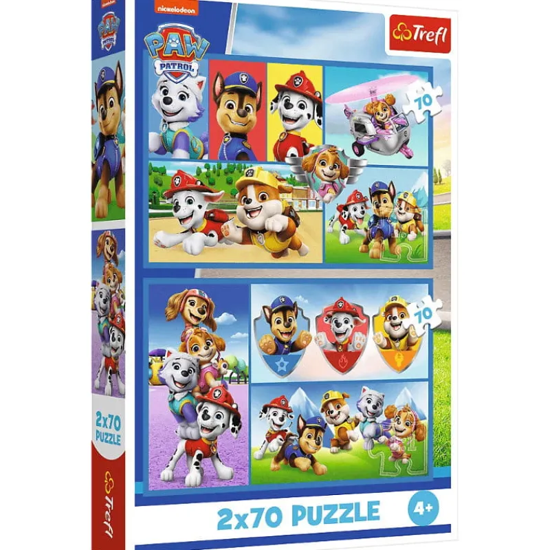 TREFL Puzzle 2x70el Psi Patrol rządzi. Psi Patrol PAW PATROL 34441