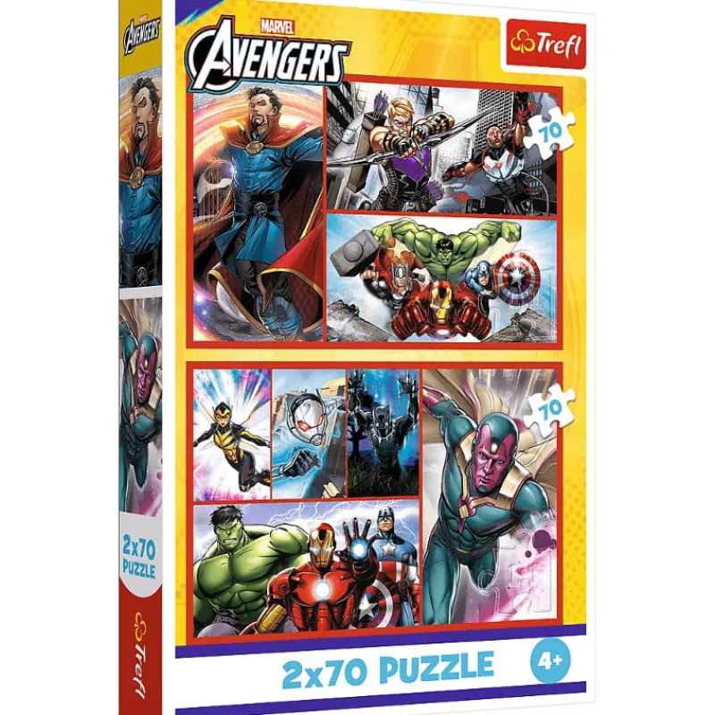 TREFL Puzzle 2x70el Zostań bohaterem. Marvel Avengers 34439