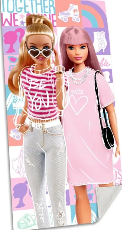 KIDS EUROSWAN Ręcznik kąpielowy / plażowy 70x140cm Barbie BB00017