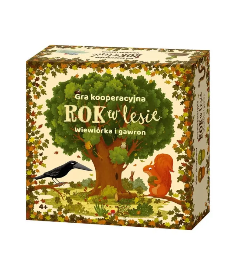 NASZA KSIĘGARNIA Rok w lesie Wiewiórka i gawron gra kooperacyjna Nasza Księgarnia