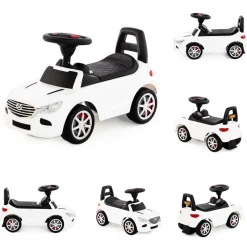 POLESIE Samochód-jeździk SuperCar Nr4 z sygnałem dźwiękowym biały 84514
