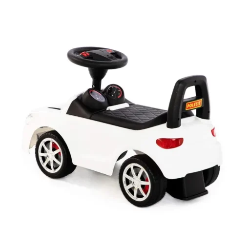 POLESIE Samochód-jeździk SuperCar Nr4 z sygnałem dźwiękowym biały 84514