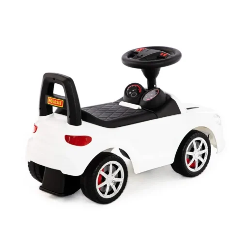 POLESIE Samochód-jeździk SuperCar Nr4 z sygnałem dźwiękowym biały 84514