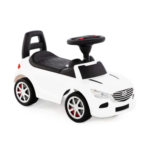 POLESIE Samochód-jeździk SuperCar Nr4 z sygnałem dźwiękowym biały 84514