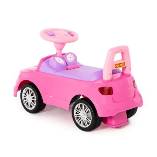 POLESIE Samochód-jeździk SuperCar Nr3 z sygnałem dźwiękowym różowy 84491