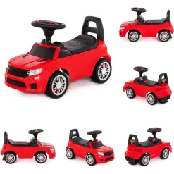 POLESIE Samochód-jeździk SuperCar Nr6 z sygnałem dźwiękowym czerwony