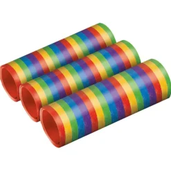AMSCAN Serpentyny metaliczne "Bright Rainbow" 7mm x 4m 3 sztuki 9905008