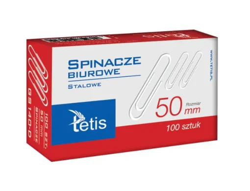 TETIS Spinacze biurowe 50mm (100szt) p10.