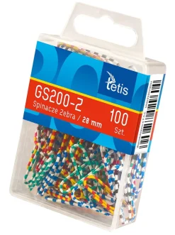 TETIS Spinacze okrągłe zebra 28mm 100szt A'12