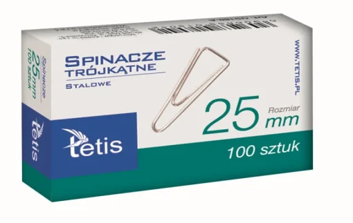 TETIS Spinacze trójkątne 25mm100szt.A"10