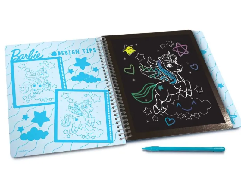 Dzieci LISCIANI GIOCHI Szkicownik zdrapywanka Barbie Mer-Mazing Scratch Reveal 12327