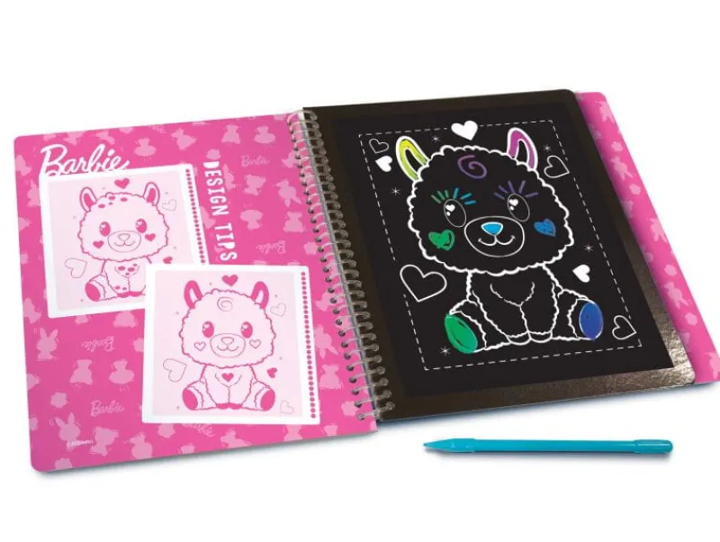 Dzieci LISCIANI GIOCHI Szkicownik zdrapywanka Barbie Cutie Scratch Reveal 12433
