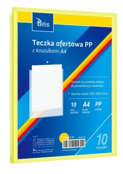 TETIS Teczka ofertowa A4 PP + 10 koszulek żółta BT630-Y10