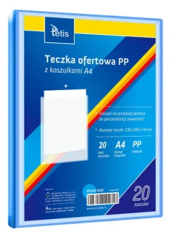 TETIS Teczka ofertowa A4 PP + 20 koszulek niebieska BT630-N20