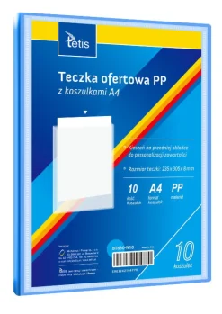TETIS Teczka ofertowa A4 PP + 10 koszulek niebieska BT630-N10