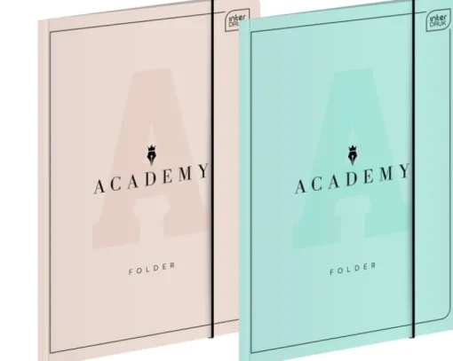 INTERDRUK Teczka z gumką A4+ ACADEMY pastel mix cena za 1 szt