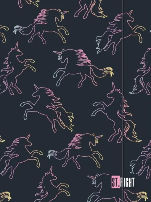 MAJEWSKI Teczka z gumką A4 ST.RIGHT Dream Unicorn p10, cena za 1 szt