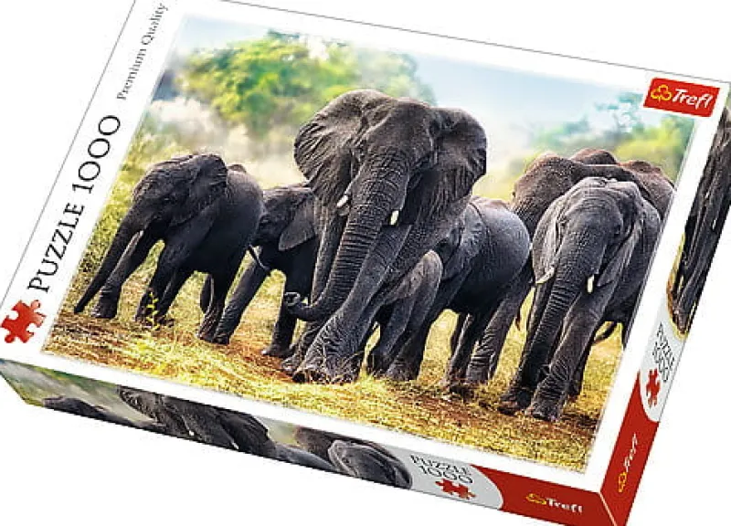 TREFL Puzzle 1000el Afrykańskie słonie