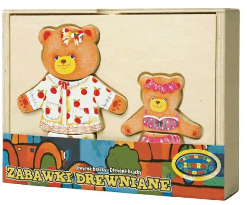 DROMADER Układanka drewniana Dwa misie 001998