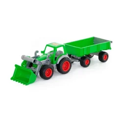 POLESIE Wader- traktor z ładowarką i przyczepą Farmer-Technik