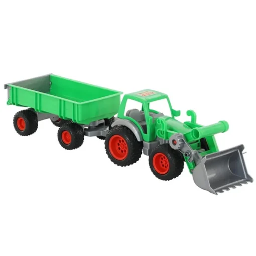 POLESIE Wader- traktor z ładowarką i przyczepą Farmer-Technik