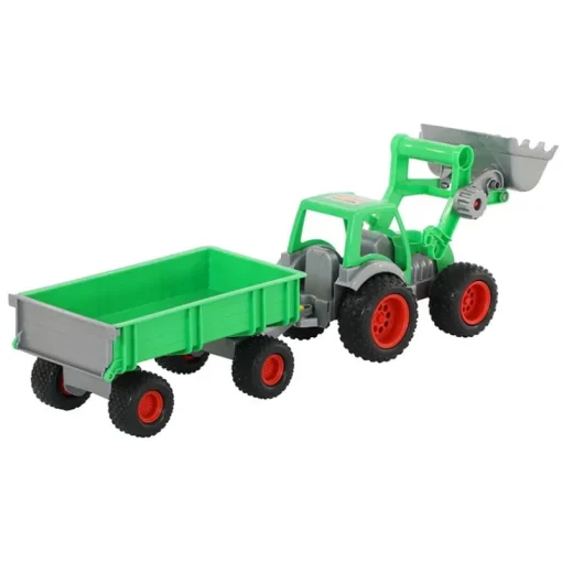 POLESIE Wader- traktor z ładowarką i przyczepą Farmer-Technik