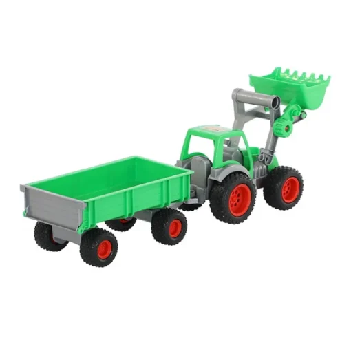 POLESIE Wader- traktor z ładowarką i przyczepą Farmer-Technik