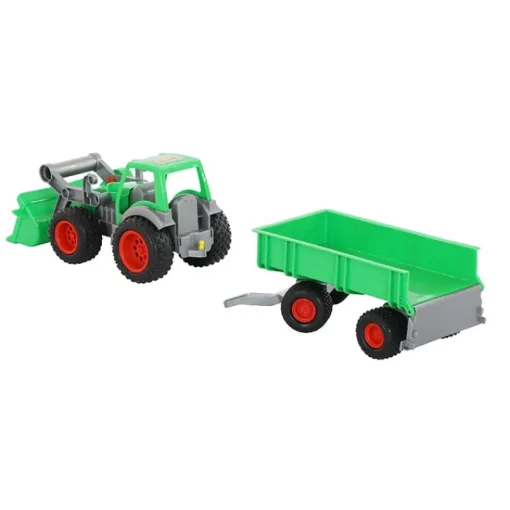 POLESIE Wader- traktor z ładowarką i przyczepą Farmer-Technik