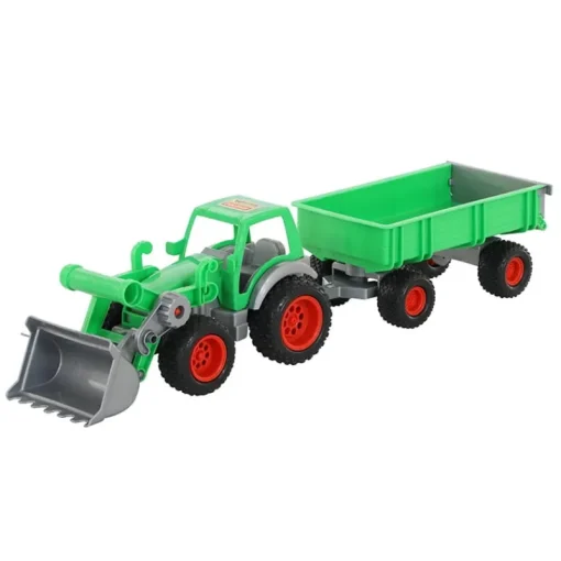 POLESIE Wader- traktor z ładowarką i przyczepą Farmer-Technik