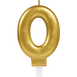 AMSCAN Świeczka cyferka 0 Sparkling Celebrations Gold 9901772