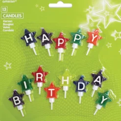 AMSCAN Świeczki urodzinowe Happy Birthday gwiazdki 13 literek INT170697