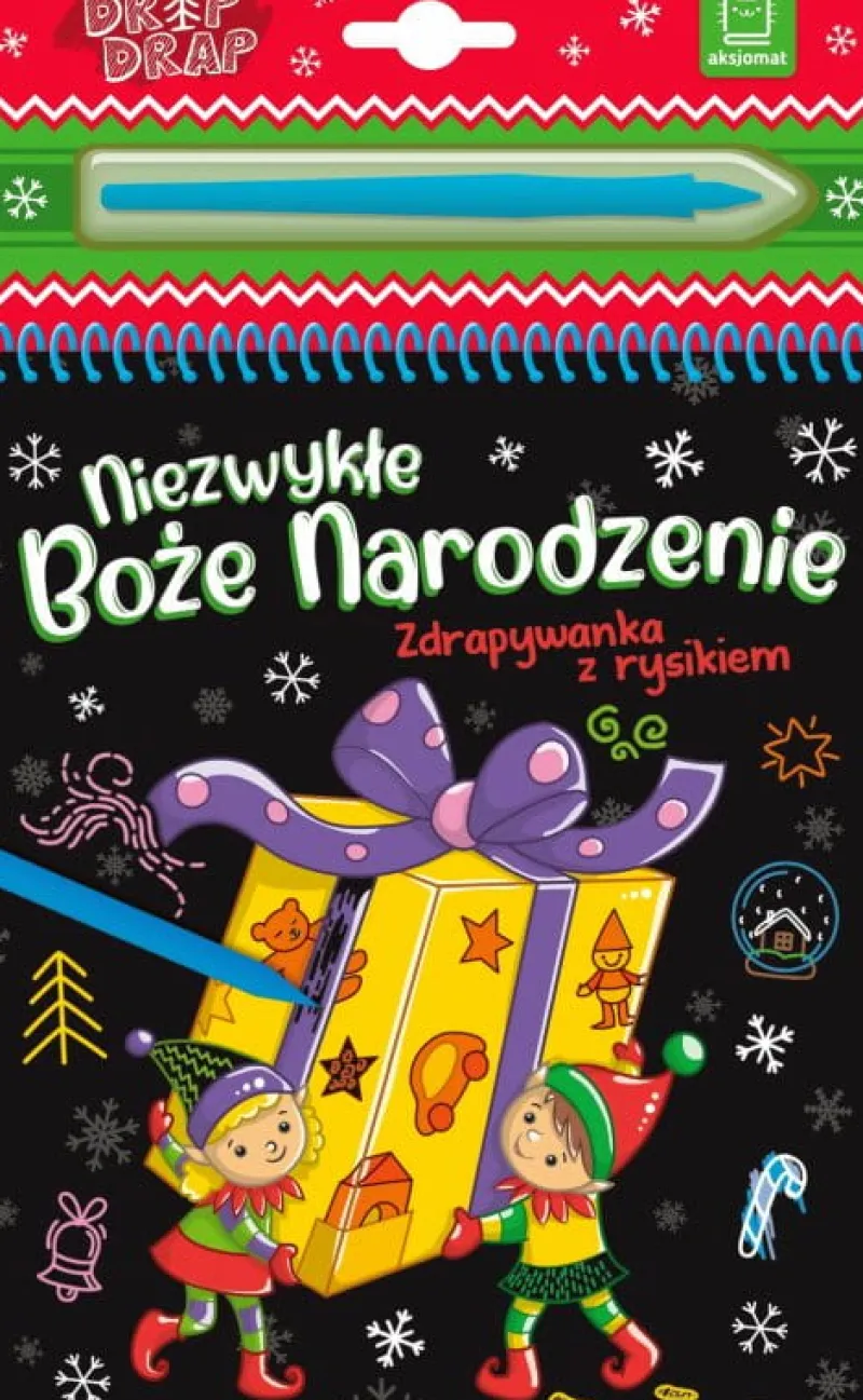 Dzieci AKSJOMAT Zdrapywanka z rysikiem. Niezwykłe Boże Narodzenie.