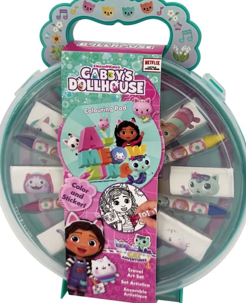 KIDS EUROSWAN Zestaw artystyczny - podróżny Koci Domek Gabi Gabby's Dollhouse GD00065