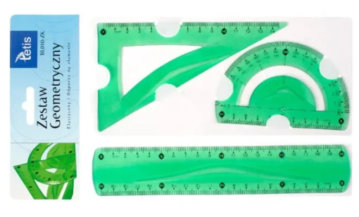 TETIS Zestaw geometryczny elastyczny 3el zielony