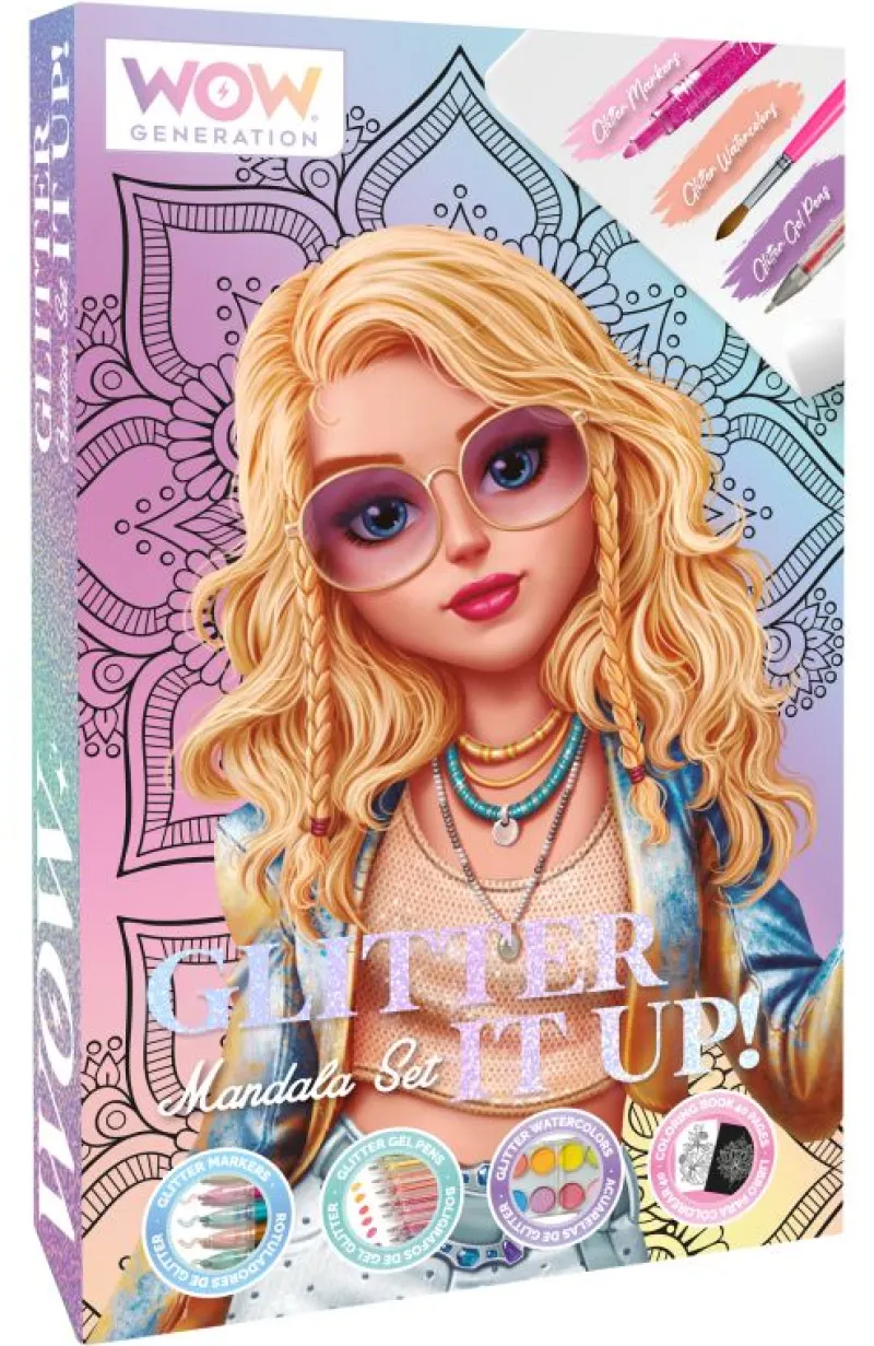 KIDS EUROSWAN Zestaw kreatywny Mandala brokat WoW Generation WOW00084