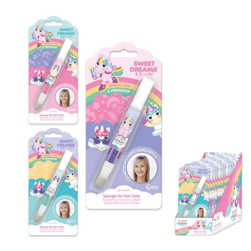 KIDS EUROSWAN Zestaw kredek do kolorowania włosów 3 wzory Sweet Dreams KL11545 p12, mix cena za 1 szt