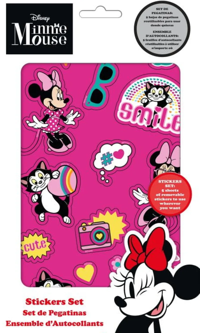 KIDS EUROSWAN Zestaw naklejek 92 szt. Minnie Mouse MN30048