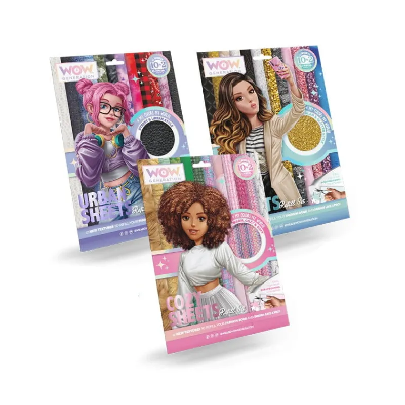 KIDS EUROSWAN Zestaw uzupełniający do Fashion Book 4 wzory 12el. WoW Generation WOW00082 mix cena za 1 szt