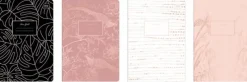 INTERDRUK Zeszyt A5 80 kratka 70g Metalic Rose Gold, różne wzory, cena za 1 szt