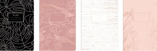 INTERDRUK Zeszyt A5 80 kratka 70g Metalic Rose Gold, różne wzory, cena za 1 szt