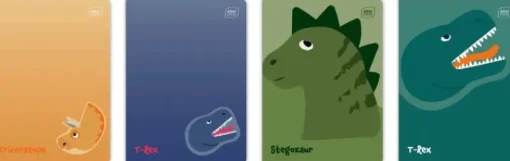 INTERDRUK Zeszyt A5 16k kratka Dinozaurus mix cena za 1 szt