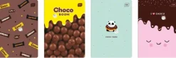 INTERDRUK Zeszyt A5 32k kratka 70g Zapachowy Chocolate , różne wzory, za 1 szt