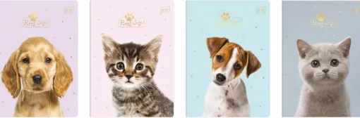 INTERDRUK Zeszyt A5 16k kratka UV Kolekcja puppy sign p20 mix cena za 1 szt