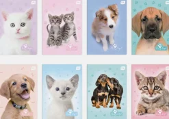 INTERDRUK Zeszyt A5 16k kratka UV Kolekcja puppy sign p20 mix cena za 1 szt