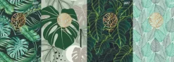 MAJEWSKI Zeszyt A5 60k linia laminowany TROPICAL LEAVES mix cena za 1 szt