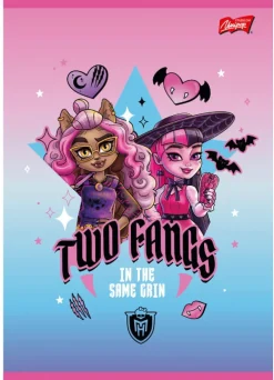MAJEWSKI Zeszyt A5 16k linia podwójna kolor laminowany MONSTER HIGH mix cena za 1 szt